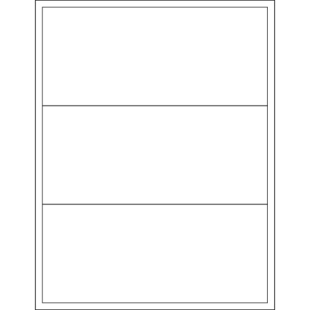 8 x 3 <span class='fraction'>1/2</span>" White Rectangle Laser Labels